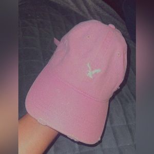 American eagle pink hat
